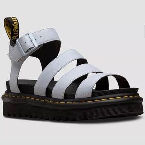 NEW IN BOX - Dr. Martens Blair Blue Moon and Black Sandals (read description)